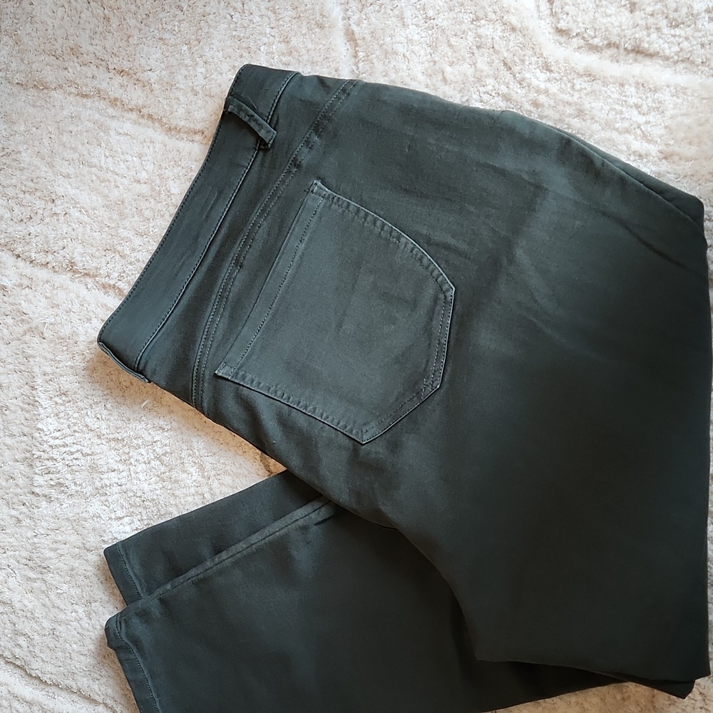 Women's plus size Democracy stretch denim skinny jeans.  Army green, size 22w